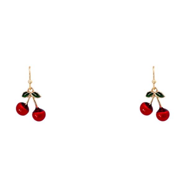 RUSTIC CHERRY DANGLE EARRING