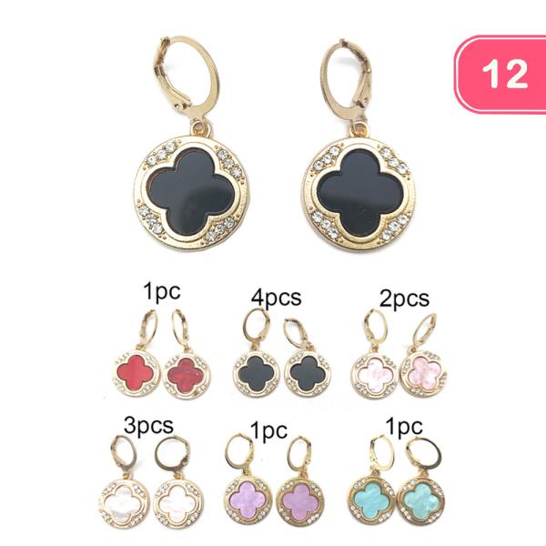 CLOVER DANGLE EARRINGS (12 UNITS)