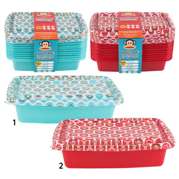 PAUL FRANK FOOD STORAGE CONTAINERS 20 PC SET