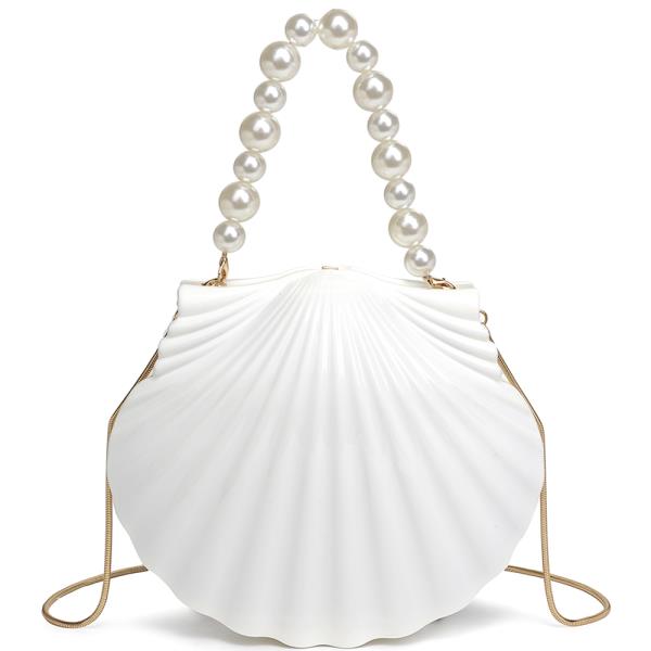 SEA SHELL PEARL HANDLE CROSSBODY BAG