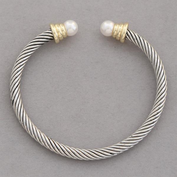 PEARL BEAD CUFF BRACELET