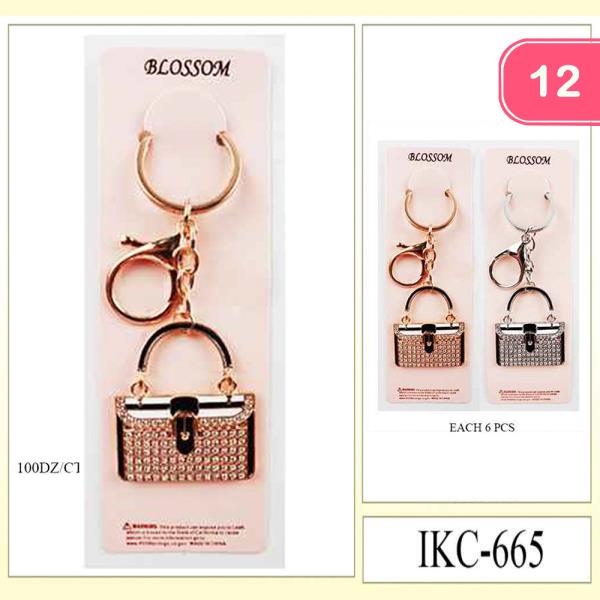 RHINESTONE PURSE KEYCHAIN (12 UNITS)