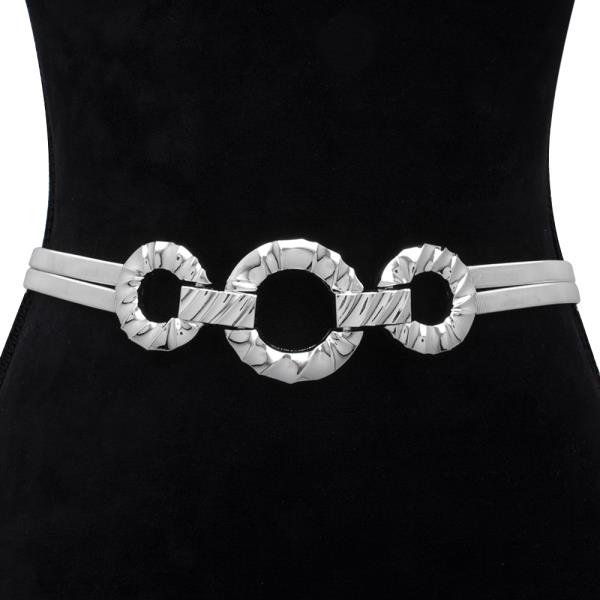 TRIPLE ROUNDED METAL ELASTIC BELT
