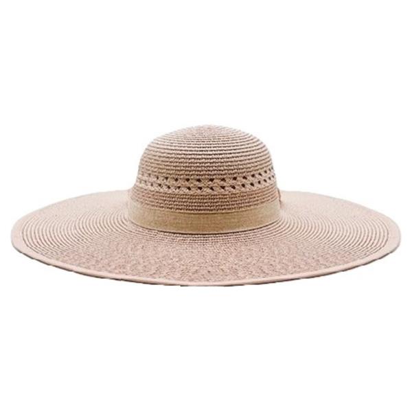 WOVEN ROUND CROWN WIDE BRIM SUN HAT