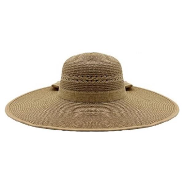 WOVEN ROUND CROWN WIDE BRIM SUN HAT