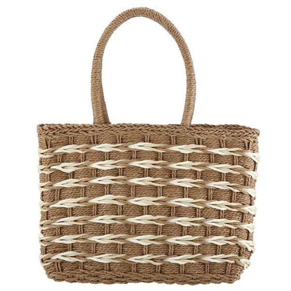 LADIES NATURAL STRAW HANDBAG