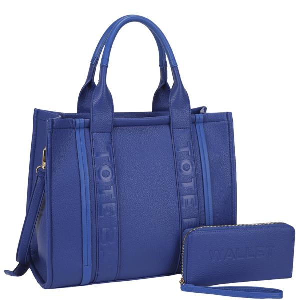 2IN1 HANDLE TOTE BAG SATCHEL W WALLET SET