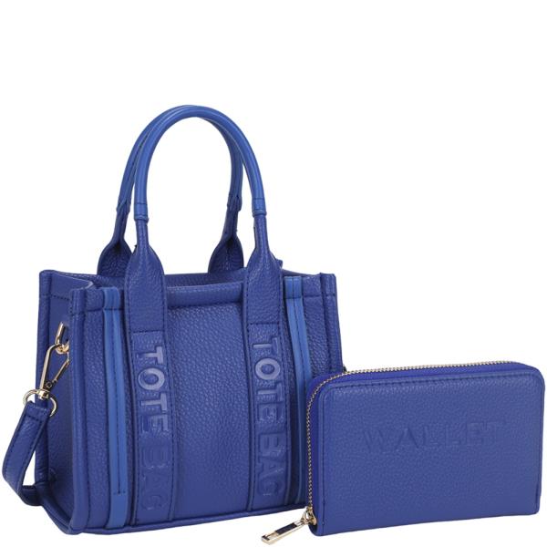 2IN1 HANDLE TOTE BAG MINI SATCHEL W WALLET SET