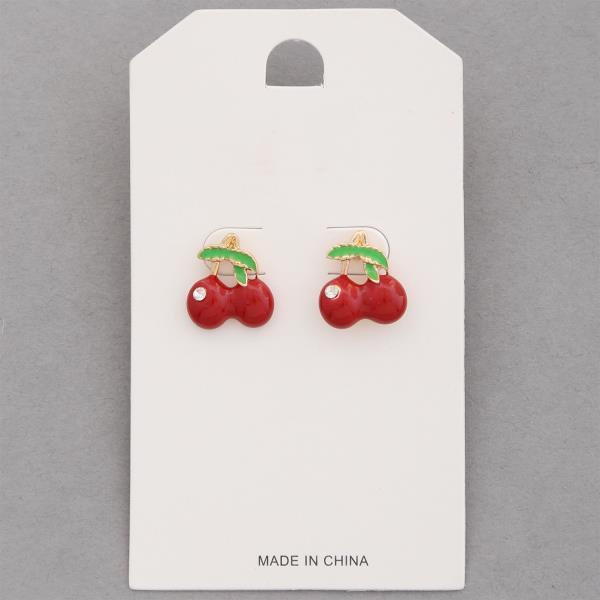 CHERRY STUD EARRING