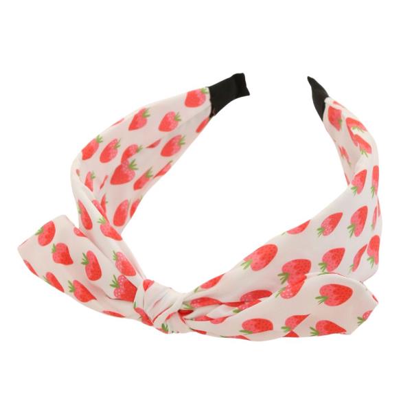 STRAWBERRY PATTERN KNOT HEADBAND