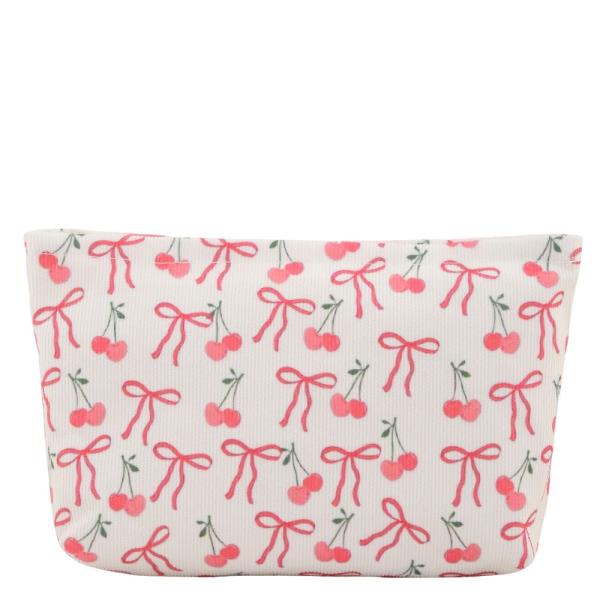 CHERRY RIBBON BOW PATTERN POUCH