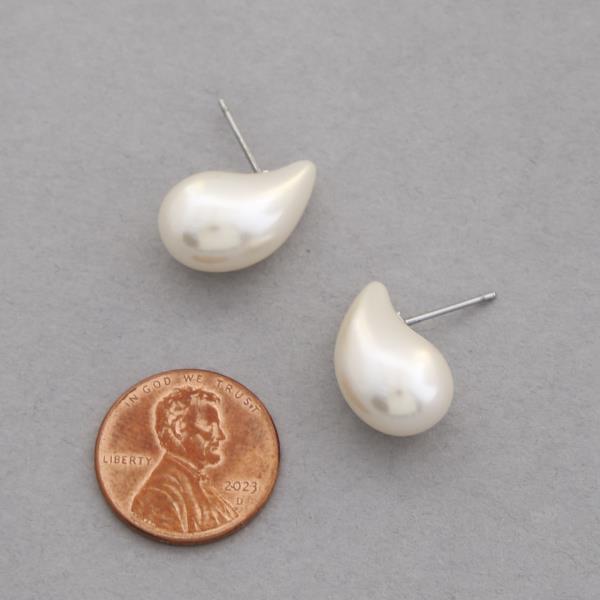 SODAJO PEARL TEARDROP DOME EARRING