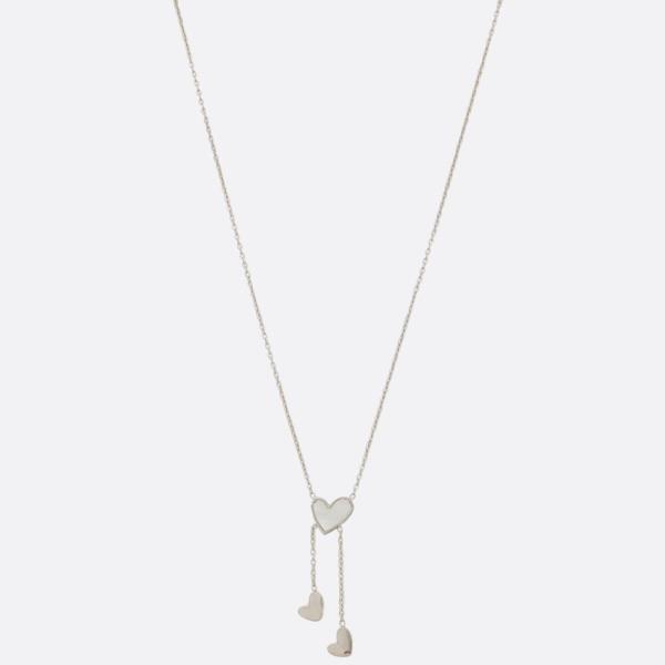 SODAJO HEART CHARM STAINLESS STELL NECKLACE