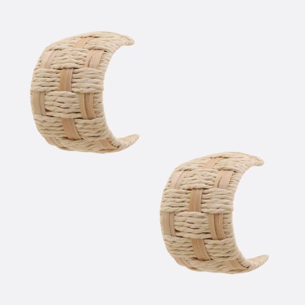 WOVEN OPEN HOOP EARRING