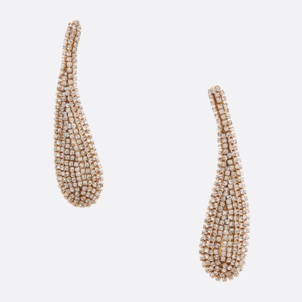 LONG TEARDROP RHINESTONE EARRING