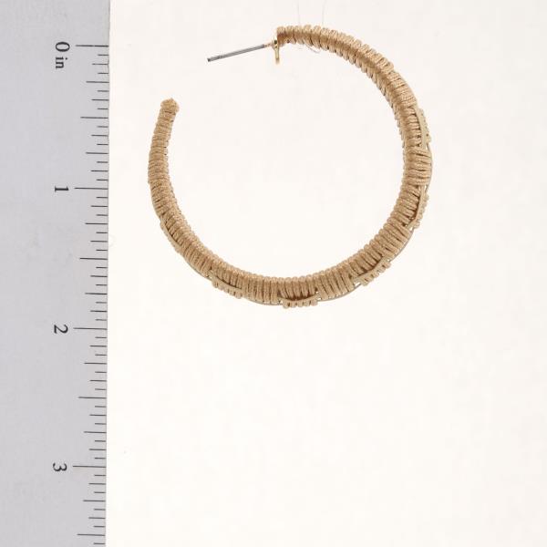 WOVEN OPEN HOOP EARRING