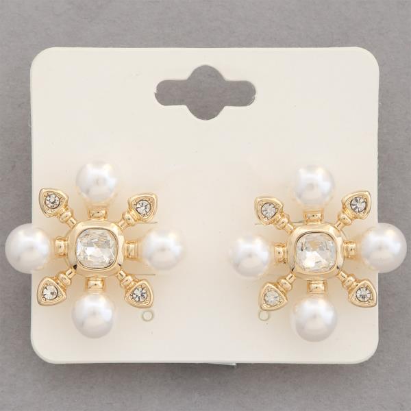 FLOWER SHAPE METAL EARRING