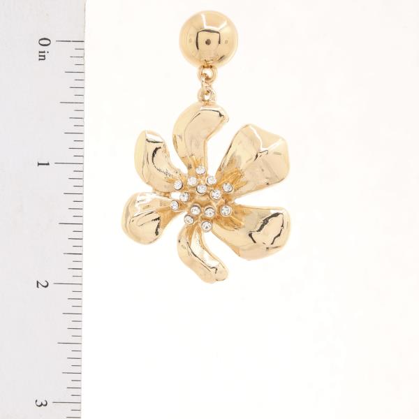 FLOWER METAL DANGLE EARRING