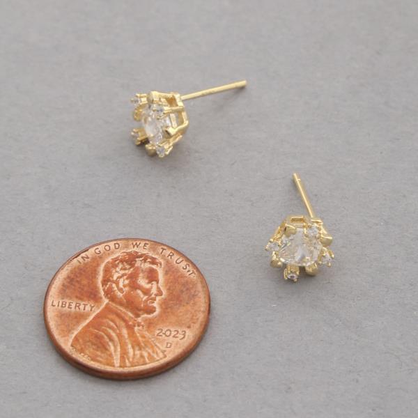 SODAJO CZ GOLD DIPPED EARRING