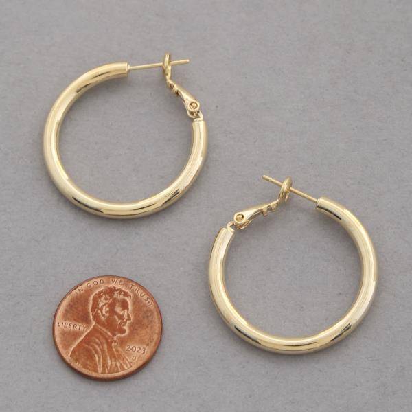 SODAJO GOLD DIPPED HOOP EARRING