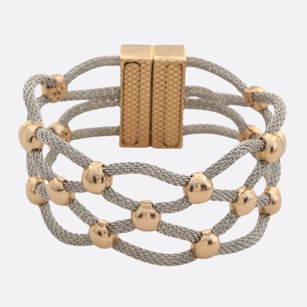 BALL BEAD ROPE LINK MAGNETIC BRACELET