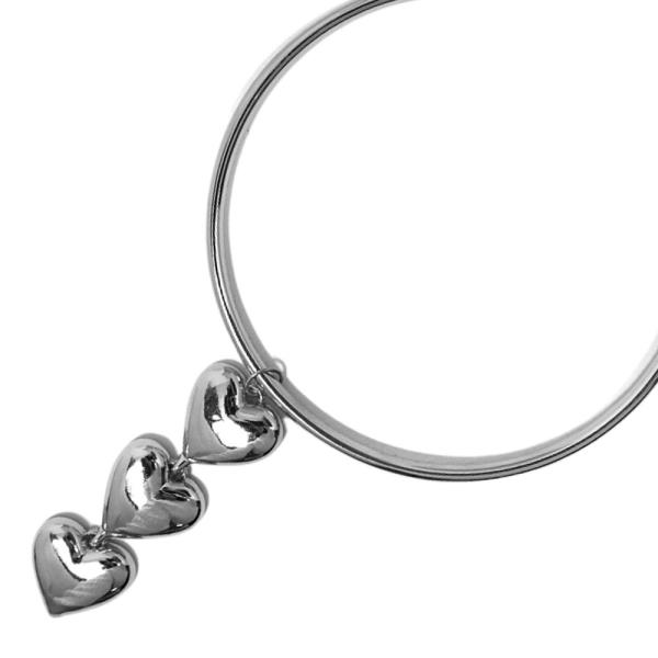 TRIPLE HEART METAL NECKLACE