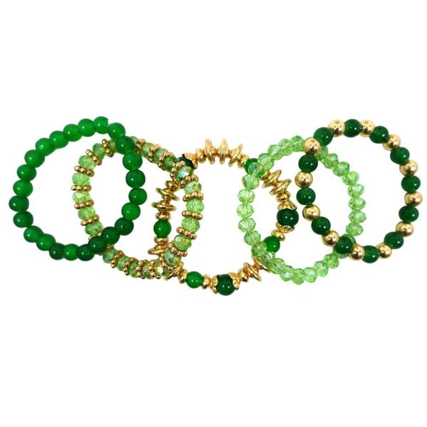 GLASS BEADED BRACELET SET