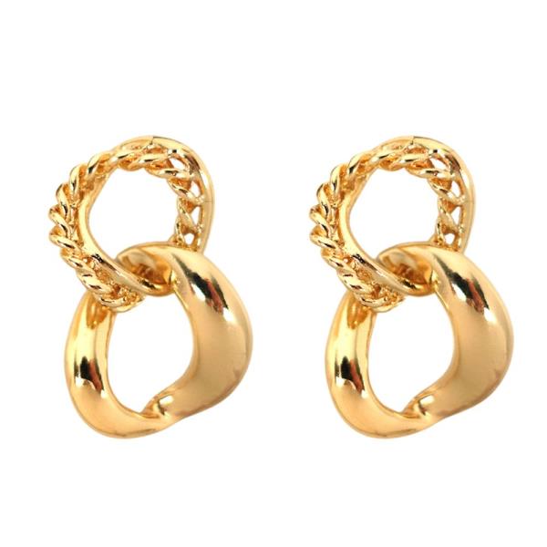 CHAIN CIRCLE LINK METAL EARRING