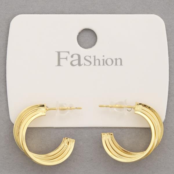 OPEN HOOP METAL EARRING