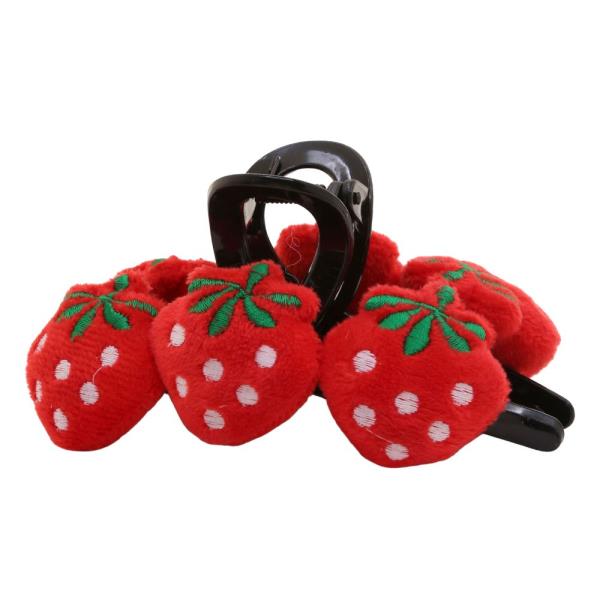 TRIPLE STRAWBERRY CLAW HAIR CLIP