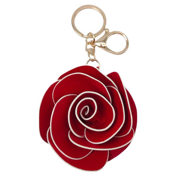 FLOWER BAG CHARM KEYCHAIN