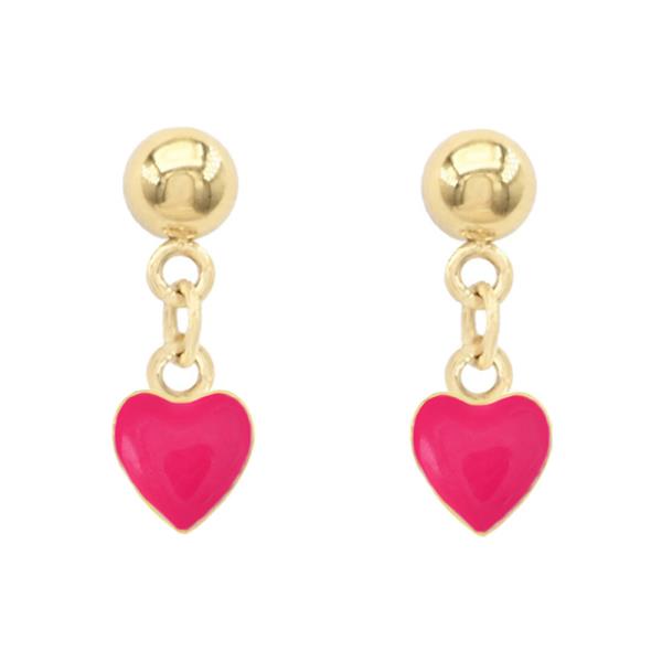 HEART S.STEEL POST EARRING