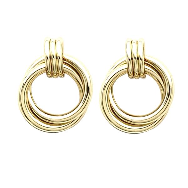 LINK DROP POST EARRING BRASS MULTI