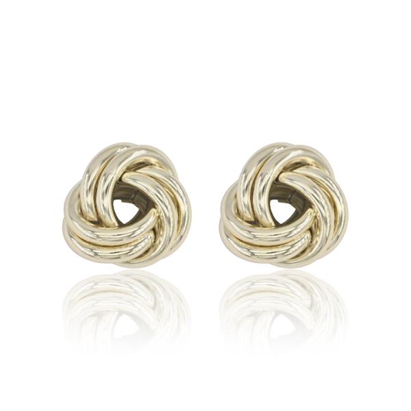 BRASS TWIST ROUND POST EARRING