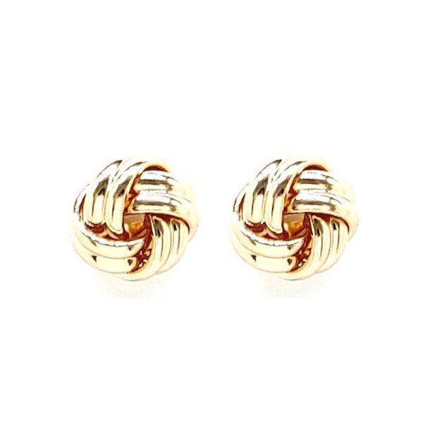 METAL KNOT STUD EARRINGS