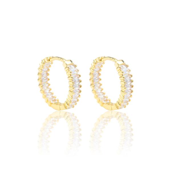 BRASS CZ EARRING