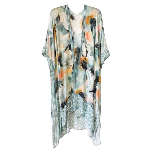 ABSTRACT PRINT OPEN FRONT KIMONO