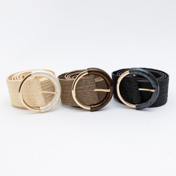 EARTHY NATURE LOOP RAFFIA BELT