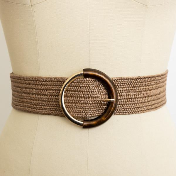 EARTHY NATURE LOOP RAFFIA BELT