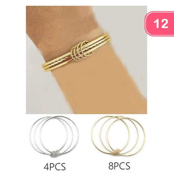 KNOT MULTILAYER BANGLE BRACELET (12 UNITS)