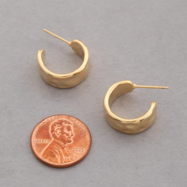 14K GOLD DIPPED OPEN HOOP EARRING