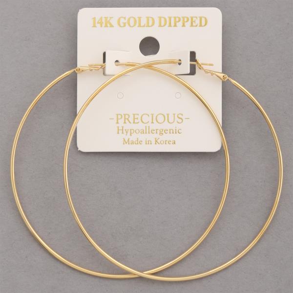 14K GOLD DIPPED HOOP EARRING