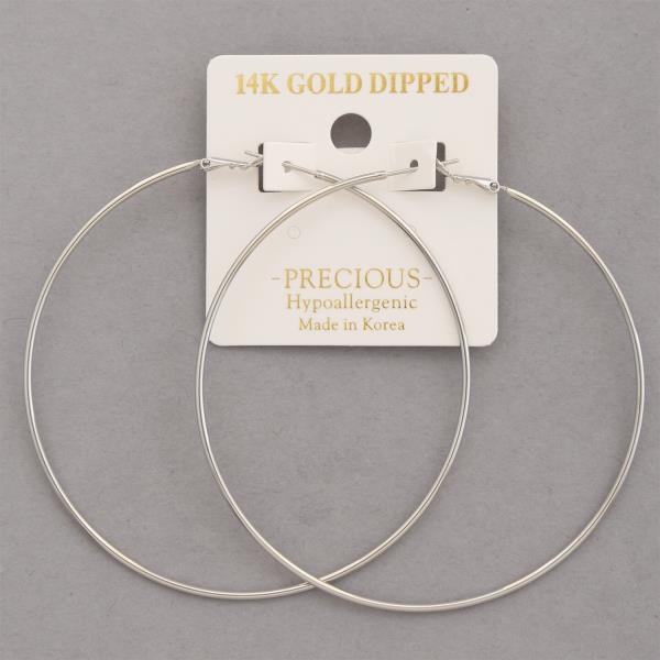 14K GOLD DIPPED HOOP EARRING