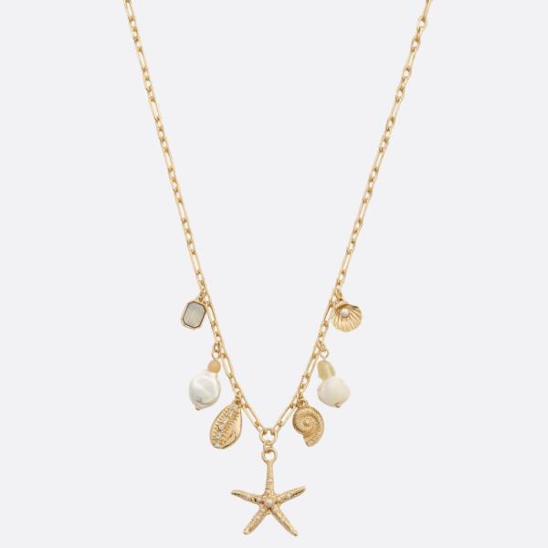 STARFISH SEA LIFE MULTI CHARM NECKLACE