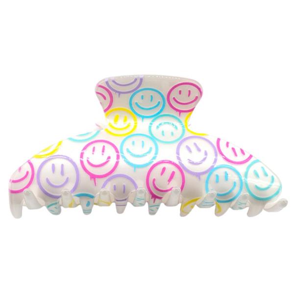 SMILEYS PATTERN CLAW HAIR CLIP