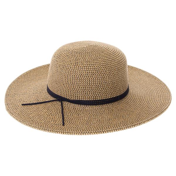 WIDE BRIM STRAW SUN HAT WITH FAUX SUEDE TIE. CLASSIC STYLE, HIGH QUALITY STRAW