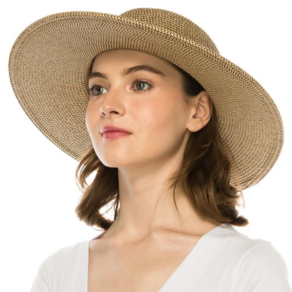 WIDE BRIM STRAW SUN HAT WITH FAUX SUEDE TIE. CLASSIC STYLE, HIGH QUALITY STRAW