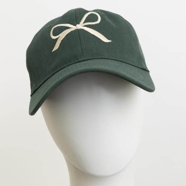 BOW RIBBON EMBROIDERED BASEBALL CAP