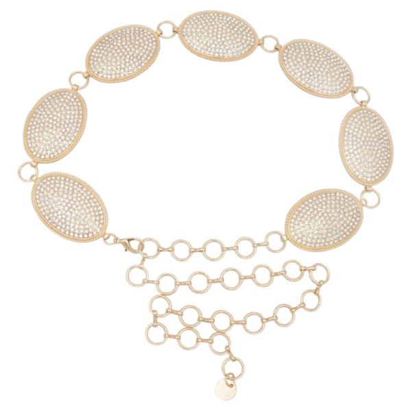 RS PAVE OVAL LINK CONCHO BELT