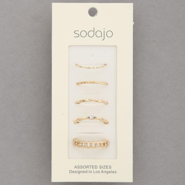 SODAJO DAINTY ASSORTED RING SET